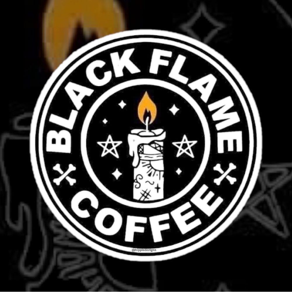 Black Flame Coffee Glossy Sticker Mix & Match 3 for $15